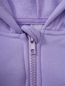 Sudadera con Capucha Personalizada para Mujer, con Cierre, Color Sólido, Tejido de Algodón, Estilo Casual Otoñal, Largo Regular, Manga Larga, Transpirable - Product Image 5