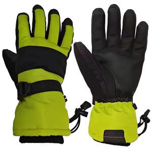 Gants de ski d'hiver unisexes de qualité supérieure, en cuir, imperméables, coupe-vent, respirants, isolés thermiquement, fermeture à boucle auto-agrippante - Product Image 6