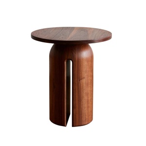 Modern Round Wood Coffee <b>Table</b> Minimalist Design Handmade Living Room Furniture Entryway or <b>Hallway</b> Accent Positioned In <b>Narrow</b> - Product Image 1