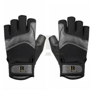 Nuevos Guantes Profesionales de Cuero para Levantamiento de Pesas, Medios Dedos, Unisex, Transpirables, Antideslizantes, Correa de Muñeca Ajustable, Soporte Personalizable - Product Image 4