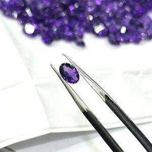 Pierres précieuses en améthyste violette naturelle, taille ovale facettée, 5x7 mm, pour la création de bijoux, qualité supérieure, améthyste calibrée, fournisseur en gros. - Product Image 2