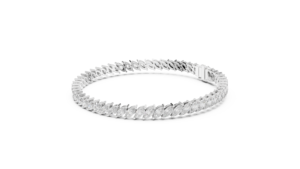 9Kt White <b>Gold</b> Marquise Diamond Bracelet 56 Stones 8.4Ct Elegant Luxury Designer Statement Fine Jewelry for Bridal Party Wear - Product Image 3