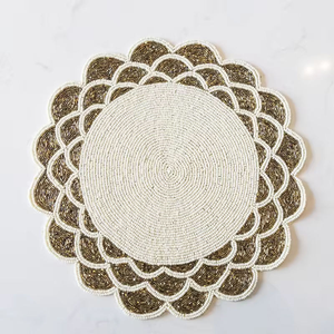High Quality Handmade Handcrafted Traditional Eco-Friendly Decorative Beaded Placemat Very Low Budget Discounted Price Latest - Product Image 4