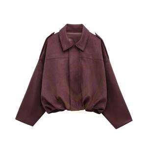 Vente en gros d'usine, nouveaux vêtements, veste en cuir pour femmes, manteau en cuir de mouton véritable, veste en daim pour femmes - Product Image 6