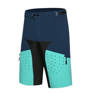 Shorts de moto tout-terrain respirants et à séchage rapide pour hommes avec logo personnalisé et poches zippées - Product Image 1