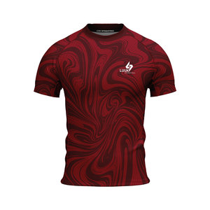 T-shirt de sport pour homme à col rond et manches courtes, personnalisé OEM/ODM, respirant, antibactérien, séchage rapide, 100% polyester, coupe classique - Product Image 5