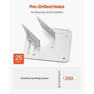 Fascette Antiuragano per Travi, Misura Interna 5.31x1.57x2.48 / 135x40x63 mm, Strutture in Acciaio, Cinghie Antiuragano - Product Image 5