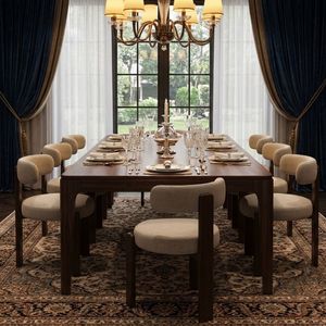 Silla de Comedor Moderna y Lujosa Tapizada en Terciopelo con Estructura de Madera Maciza, Silla con Respaldo para Restaurante, Hotel, Sala de Estar - Product Image 3