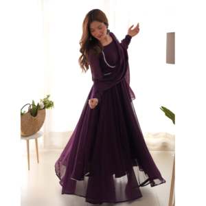 Hermoso vestido Anarkali para fiestas XS Talla Pent y Dupatta Outfit - Product Image 5