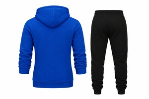 Premium Breathable Fleece <b>Polyester</b>/Cotton Hoodie <b>Jogger</b> Set <b>Men</b> Streetwear Winter Thermal Athletic Tracksuit Luxury Designer - Product Image 2