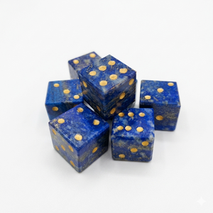 Stone Lapis lazuli D6 <b>Dice</b> Cube Natural Gemstone Crystal Stone D6 <b>Dice</b> Engraved Stone Custom <b>Dice</b> <b>Sets</b> - Product Image 5