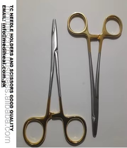 Porte-aiguilles en acier inoxydable MAYO HEGAR avec poignée dorée, inserts en carbure de tungstène de qualité TC, forceps GUJJAR SURGICAL - Product Image 2