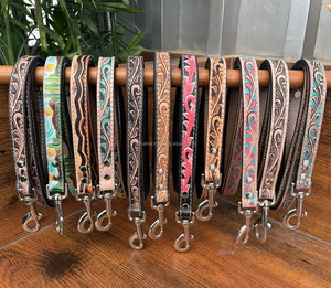 Laisse de chien en cuir usiné à la main de nouvelle mode de luxe en gros pour la marche laisse de chien en cuir véritable d'entraînement personnalisé et résistant - Product Image 5