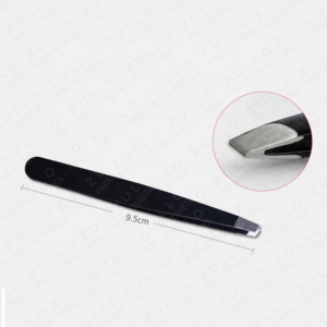 4PCS Black Powder Coated Stainless Steel Slant Tip Eyebrow Tweezers Set <b>Precision</b> Hair Removal Beauty <b>Tools</b> OEM - Product Image 6