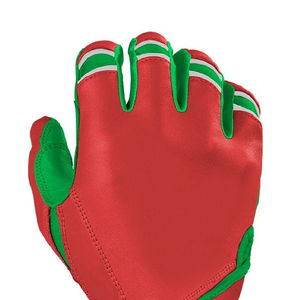Gants de frappe de baseball professionnels personnalisés rouge-vert Five B, fabricant OEM, gants en cuir de qualité supérieure pour joueurs adultes et jeunes. - Product Image 2