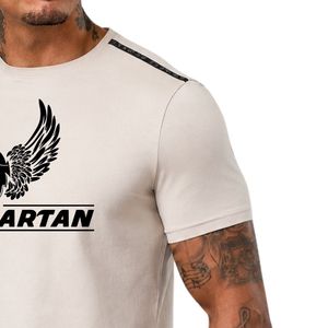 Camiseta de Jersey para Hombre, Color Beige, Cuello Redondo, Manga Corta, Diseño Gráfico, Informal, Transpirable, Estilo Urbano, Moda de Verano - Product Image 6