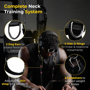 Harnais de Tête Misha Sports Fitness en Néoprène Respirant à Protection Avancée avec Longue Chaîne Réglable pour Équipement de Musculation et de Gymnastique - Product Image 4