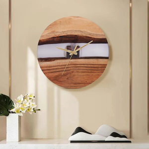 Stylish Decorative Epoxy Resin Wall <b>Clock</b> Metal <b>Digital</b> Quartz <b>Clock</b> with Number Pattern for Home Decoration in Living Room - Product Image 5