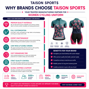 ชุดปั่นจักรยาน TAISON SPORTS 180 GSM พรีเมียม ระบายเหงื่อได้ดี ผลิตจากโพลีเอสเตอร์/คอตตอน พิมพ์ลายดิจิตอลตามสั่ง พร้อมแผงออกแบบตามหลักสรีรศาสตร์ - Product Image 5