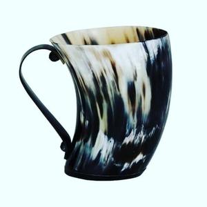 Mug en corne réutilisable de style viking, anti-fuite, écologique, pour boire de la bière, facile à nettoyer, durable, en verre de corne, style européen - Product Image 4