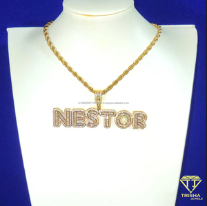 Increíble y personalizado Iced Out Hip Hop 925 Silver VVS Lab Grown Round Brilliant Cut Diamond Pendant para hombres con VVS Clarity - Product Image 6