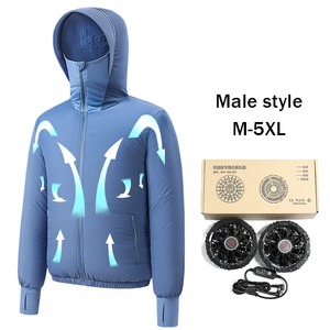 Unisex <b>Cooling</b> Quilted <b>Jacket</b> Sun Protection Canvas Zipper Summer Workwear - Product Image 5