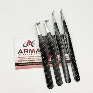 Pinzas para Extensión de Pestañas de 45 Grados con Recubrimiento de Papel, Diseño Personalizado, Pinzas de Acero Inoxidable Sostenibles - Product Image 6