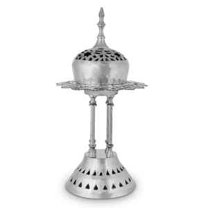 Quemador de incienso de metal de lujo, Mabkhara, quemador de incienso Oud, soporte para incienso árabe, decoración islámica para el hogar, regalo de Ramadán - Product Image 1