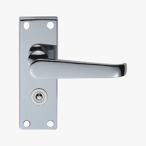 Manija de Puerta con Cerradura de Palanca Cromada de Latón de 150 mm de la Mejor Calidad, Duradera, Fácil de Instalar, para Dormitorio, Cocina, Baño, Sala de Estar - Product Image 3