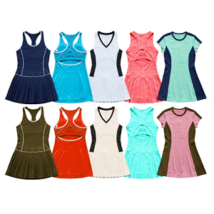 Vestidos de Tenis para Mujer, Sin Mangas, con Bloques de Color, Vestido Deportivo Transpirable para Netball, Ropa Deportiva de Verano, Vestidos de Voleibol con Cuello en V - Product Image 1