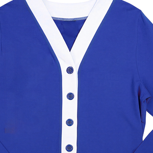 GS <b>University</b> Custom V-Neck Cardigans Sweaters Men's & Women's 480g Polyester Cotton Knit Breathable Winter Solid Coat Wholesale - Product Image 3