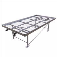 Tables de culture hydroponiques mobiles multi-niveaux commerciales - Grandes tables de plantation sur roulettes sur mesure avec grille métallique amovible multi-usage
