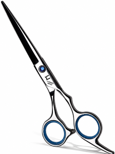 Ciseaux droits pour gauchers NYBL-55 de 5,5 pouces, JAPON, acier 440C, tranchants, dureté 58-59HRC, manche en acier inoxydable, ciseaux de barbier, cheveux, 28 - Product Image 6