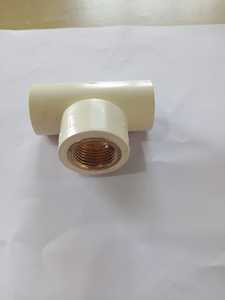 Tubos y accesorios de CPVC de muestra gratuita compatibles con OEM, accesorios de tubería en T hembra de inserción de latón de forma reductora para fontanería - Product Image 5