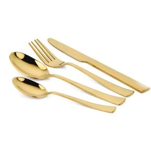 Les couverts en acier inoxydable aux tons chauds les plus vendus apportent une chaleur visuelle aux tables minimalistes, restant identiques malgré une utilisation fréquente. - Product Image 3