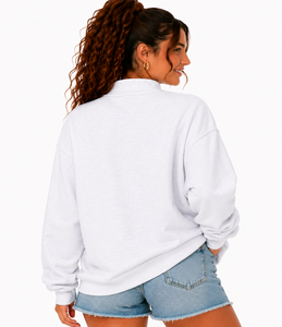 <b>Women</b>’s Custom Cotton Fleece Turtleneck Pullover Wholesale Oversized Winter <b>Long</b> Sleeve Casual <b>Sweatshirt</b> - Product Image 4