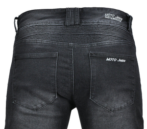 Jean en denim bleu pour homme avec protections amovibles pour les hanches et les genoux, pour la protection lors de la conduite à moto - Product Image 6
