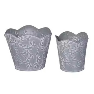 Jardinière ovale en métal galvanisé de qualité durable, 20L, avec poignées, pour extérieur, jardin, fleurs, plantes vertes - Product Image 2