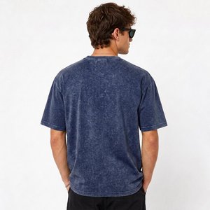 T-shirt homme personnalisé délavé à l'acide, faible MOQ pour les marques de streetwear américaines, avec logo personnalisé et coupe ample - Product Image 6