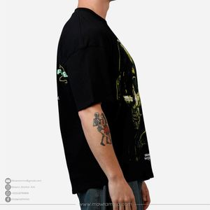 Camiseta de Manga Corta Oversize con Cuello Redondo, 100% Algodón, Impresión DTG de Alta Calidad, Logotipo Personalizado, Transpirable, Ropa Urbana de Verano - Product Image 4