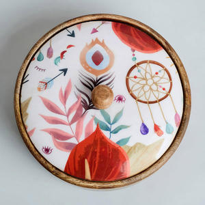 Wood Chapati <b>Storage</b> Box for Warm Rotis and Hygienic Food Keeping Wooden Chapati Box - Product Image 2