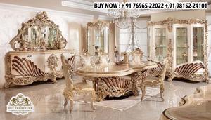 Juego de Comedor Victoriano de Lujo con Mesa Tallada, Colección de Comedor para Ocho Personas, Muebles de Comedor de Madera de Teca Personalizados, Reino Unido - Product Image 4