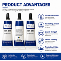 FUCHS PST-841 2OZ Graisse lubrifiante silicone pour joints toriques, joints en caoutchouc, vannes, plomberie, résistante à l'eau, AGMA 220, lubrifiant haute viscosité