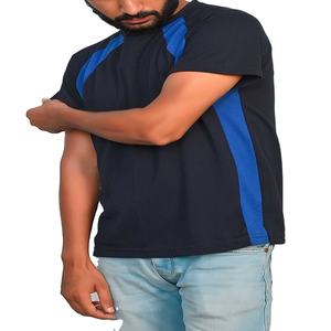 เสื้อยืดผู้ชายแขนระบายคอเสื้อผ้าคอตตอนผ้า60% 40% โพลีเอสเตอร์เสื้อยืดผ้านิ่มพิมพ์ลายแบบกำหนดเอง - Product Image 3