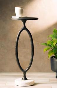 Minimalist Metal Side <b>Table</b> With <b>Marble</b> <b>Top</b> Handmade Modern Living Room Furniture - Product Image 6