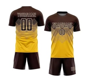Ensemble d'uniformes de gardien de but de football respirant, antibactérien et à séchage rapide, maillot de football à manches courtes, short, kit avec logo sur le devant pour adultes - Product Image 2