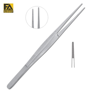 Pinces chirurgicales droites à pointe dentelée, instrument de chirurgie générale, certifié CE, outil manuel, personnalisez vos logos et designs - Product Image 1