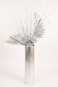 Classic Decorative Metal Vase For Home Decor Traditional Flower Holder For Living Room And Entryway Styling - Product Image 4