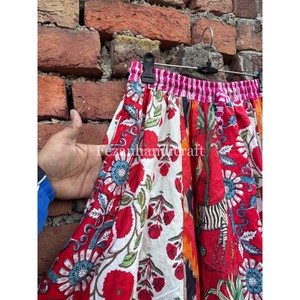 Jupes 100% coton, jupe longue d'été faite à la main, jupe à motifs floraux Kali, jupe décontractée pour femmes, robe jupe à nouer, jupe de soirée - Product Image 3