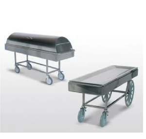 Carro para el Transporte de Cadáveres con Diseño Cerrado, Compartimentos con Cerradura, Marco Ajustable de Acero Inoxidable para Uso Discreto en Hospitales - Product Image 3